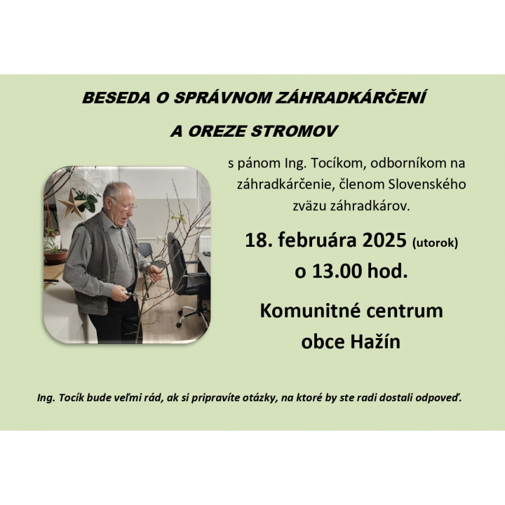 12.02.2025 Beseda o správnom oreze stromov